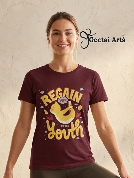 GEETAI ARTS-100% Cotton Regular Fit Graphic T-shirt (Anime: Regainyouth)