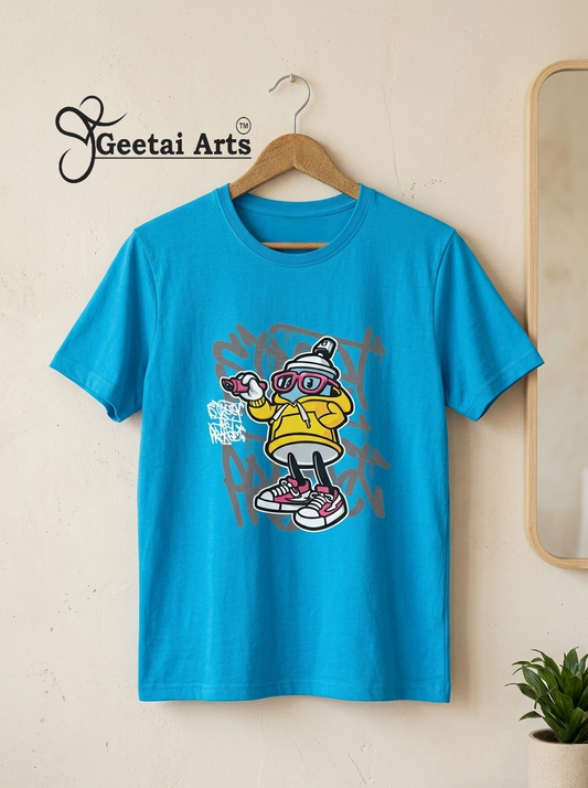 GEETAI ARTS-100% Cotton Regular Fit Graphic T-shirt (Anime: Anime1001)