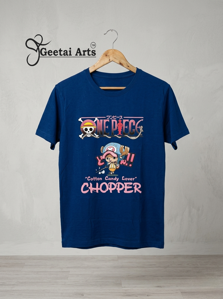GEETAI ARTS-100% Cotton Regular Fit Graphic T-shirt (Anime: Chopper1001)