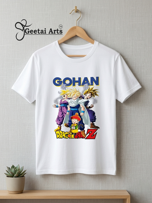 GEETAI ARTS-100% Cotton Regular Fit Graphic T-shirt (Anime: Gohan1001)