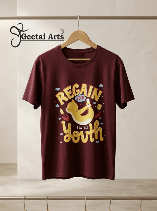 GEETAI ARTS-100% Cotton Regular Fit Graphic T-shirt (Anime: Regainyouth)
